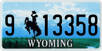 WY license plate 913358