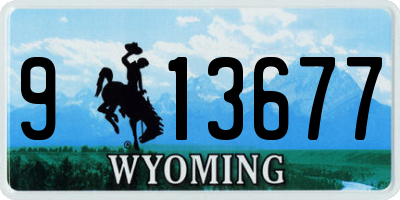 WY license plate 913677