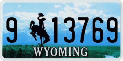 WY license plate 913769