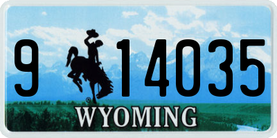WY license plate 914035