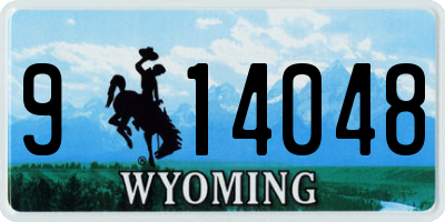 WY license plate 914048