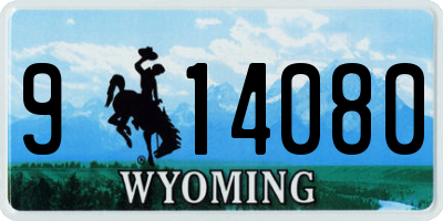 WY license plate 914080