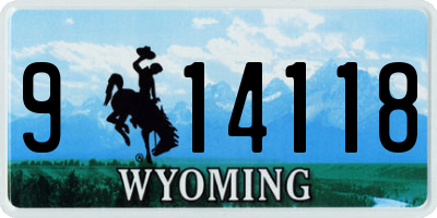 WY license plate 914118