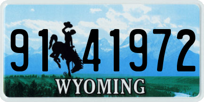 WY license plate 9141972