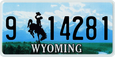 WY license plate 914281