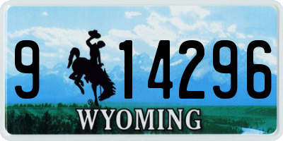 WY license plate 914296