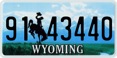WY license plate 9143440