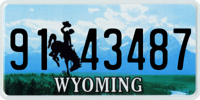WY license plate 9143487