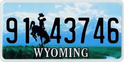 WY license plate 9143746