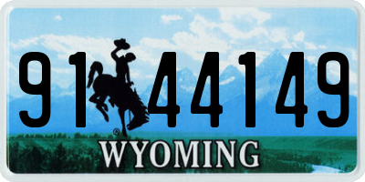 WY license plate 9144149