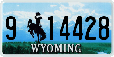 WY license plate 914428