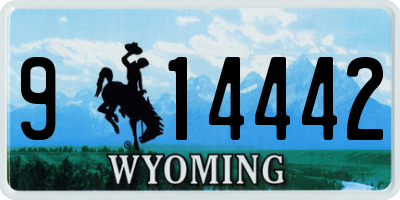 WY license plate 914442