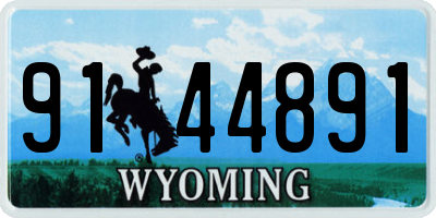 WY license plate 9144891