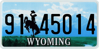 WY license plate 9145014