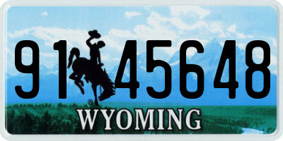 WY license plate 9145648