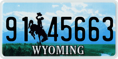 WY license plate 9145663