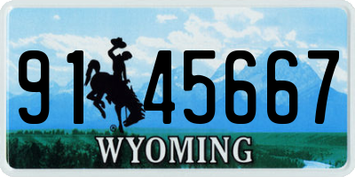 WY license plate 9145667