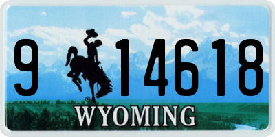 WY license plate 914618