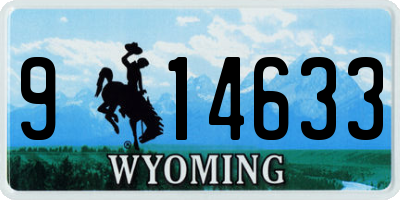 WY license plate 914633