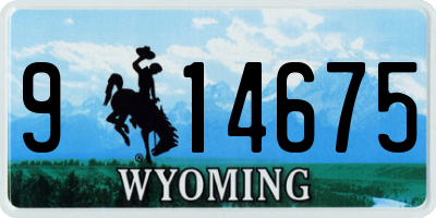 WY license plate 914675