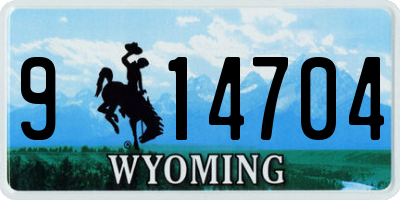 WY license plate 914704