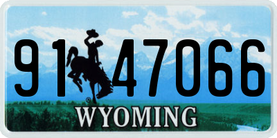 WY license plate 9147066