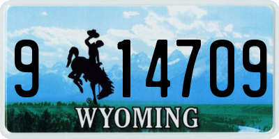 WY license plate 914709