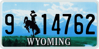 WY license plate 914762