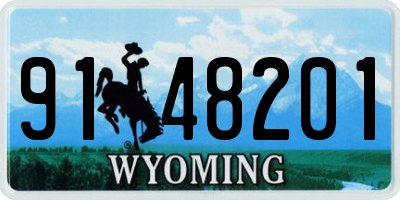 WY license plate 9148201
