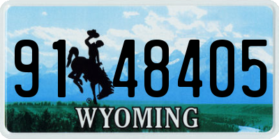 WY license plate 9148405