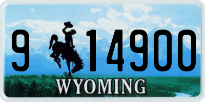 WY license plate 914900