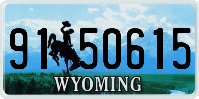 WY license plate 9150615