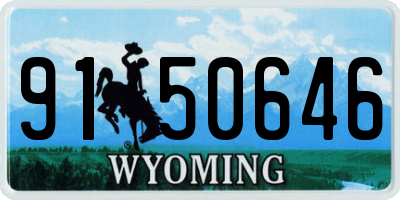 WY license plate 9150646