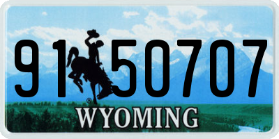 WY license plate 9150707