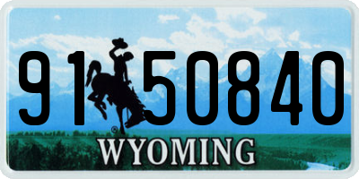 WY license plate 9150840