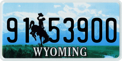 WY license plate 9153900
