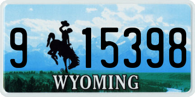 WY license plate 915398
