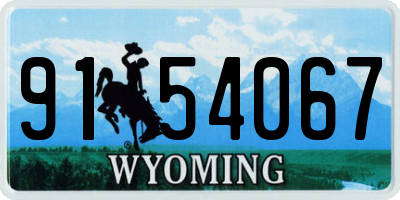WY license plate 9154067