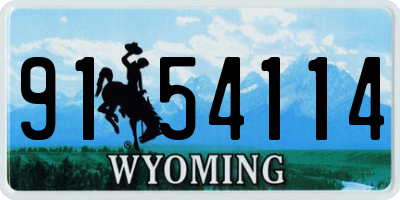 WY license plate 9154114
