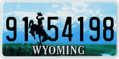 WY license plate 9154198