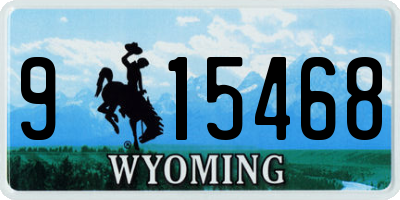 WY license plate 915468