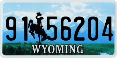 WY license plate 9156204