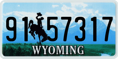 WY license plate 9157317