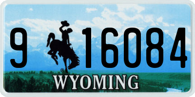 WY license plate 916084