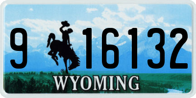 WY license plate 916132