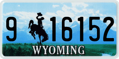 WY license plate 916152