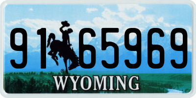 WY license plate 9165969