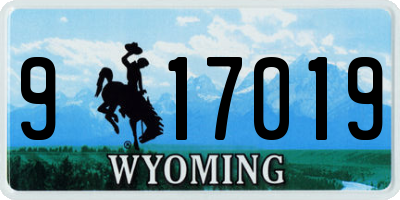 WY license plate 917019