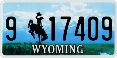 WY license plate 917409