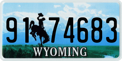 WY license plate 9174683